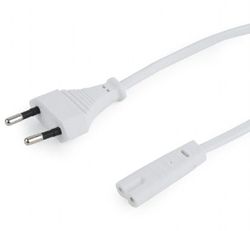 Power Cord PC-220V  1.8m  Russian Plug, Cablexpert, White, PC-184/2-W