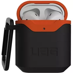 cumpără Accesoriu pentru aparat mobil UAG 10242F114097, for Apple Airpods Std. Issue Hard Case 001 (V2), Black/Orange în Chișinău 