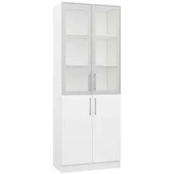 cumpără Dulap Mobildor-Lux Dulap vitrină cu polițe Practik (80x40x210H cm) White în Chișinău 