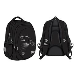 купить Детский рюкзак St.RIGHT 57759 Ghiozdan scolar 32x21x43cm, Black Cat в Кишинёве 