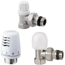 купить Запорная арматура ICMA Set robinet cu cap termostat + retur 1/2 cu garnitura (90498) в Кишинёве 