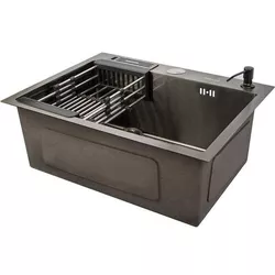 купить Мойка кухонная ArtFlame HLOIA (HM 6045) Black в Кишинёве 