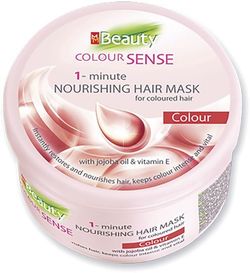 Mască pentru păr vopsit, SOLVEX MM Beauty Colour Sense Vital, 490 ml., efect 1 minută, hrănitoare, cu ulei de jojoba și vitamina E