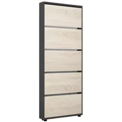 купить Полка для обуви Mobildor-Lux Leo Slim 50x16x203H cm Anthracite/Sonoma в Кишинёве 