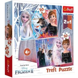 купить Головоломка Trefl 90904 Puzzle 50+50 Frozen 2 в Кишинёве 