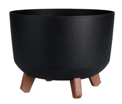 купить Цветочный горшок ProGarden 57466 Ghiveci pentru flori cu picioare, D29cm, H17cm, antracit в Кишинёве 
