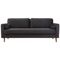 cumpără Canapea Trendy Roma Negru, 90x70x215cm (3 locuri) în Chișinău 