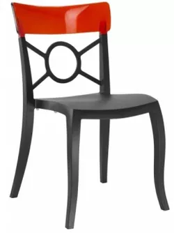 купить Стул Papatya Opera-S - seat black / back red в Кишинёве 