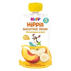 Smoothie din piersici, banane și mere Hippis (12+ luni), 120ml