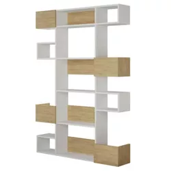 cumpără Raft de birou Trendy Niho, Alb, Stejar 120x171x20cm, raft de carti în Chișinău 