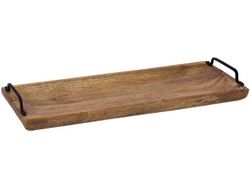 Поднос 50X20X6cm с ручками, из древесины манго