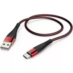 cumpără Cablu IT Hama 182516 Lade-/Datenkabel, USB-A - USB-C, 1,0 m, Schwarz/Rot în Chișinău 