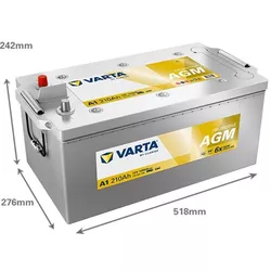 cumpără Acumulator auto Varta 210AH 1200A(EN) клемы 3 (518x276x242) TE 088 AGM (710901120K182) în Chișinău 