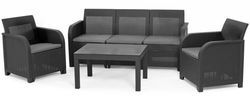 cumpără Set mobilier de grădină Keter Rosalie Set With Orlando Table Graphite/Gray (249587) în Chișinău 