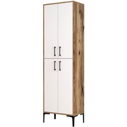 cumpără Dulap penal Trendy Berlin A-Nuc, Alb 60x200x35cm, multifunctionala (GTR006633) în Chișinău 