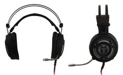 Gaming Headset Qumo Avalon, 50mm drivers, 20-20khz, 32 Ohm, 100db, 7 color backlight, 2x3.5mm+USB