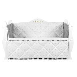 cumpără Protecție laterală pentru pătuț PernaMea Coronita Gri 120x60cm (PM.101755/1) în Chișinău 