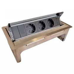 купить Розетка электрическая ASA Plastici 060.31F.00504 Versanet 3 sockets F Brushed steel в Кишинёве 