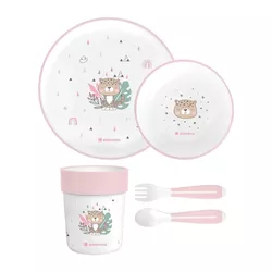 cumpără Seturi pentru hrănire bebelușilor Kikka Boo 31302040137 Set de masa Savanna Pink în Chișinău 