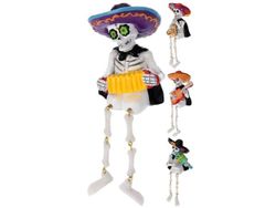 Сувенир Скелет Mexico с музыкальным инструментом 11cm