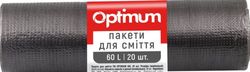 Пакеты для мусора PROservice Optium HD, 60 л, 20 шт, черный