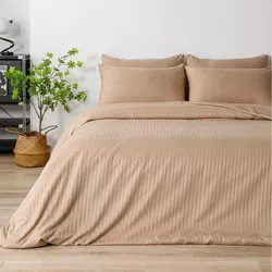 cumpără Textile de casă Relaxe Home 023377 Lenjerie de pat Stripe Dreams (Hotel Collection) 200x220 Euro, Capucino în Chișinău 