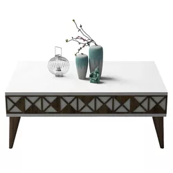 cumpără Măsuţă cafea Trendy Linie, alb 90x34x60cm în Chișinău 