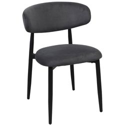 cumpără Scaun Deco Meridian Catifea Grey (HLR21)+Black Legs în Chișinău 