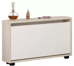 cumpără Raft pentru încălțăminte Mobildor-Lux Leo Slim 100x16x47H cm Sonoma/White în Chișinău 