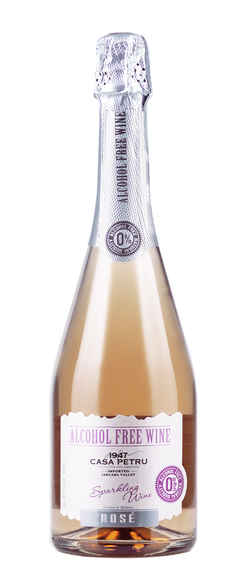 Casa Petru Alcohol Free Sparkling wine Rose, 0.75 L