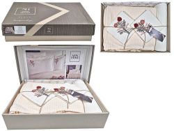 cumpără Textile de casă Promstore 57065.5 Lenjerie de pat 2pers NewHome Pike Cream cu broderie în Chișinău 