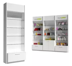 купить Тумба Indart Vitrina 05 (80x30x230) в Кишинёве 