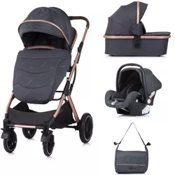 cumpără Сărucior pentru copii Chipolino 3 in 1 up to 22 kg Zara anthracite KKZA02201AN în Chișinău 