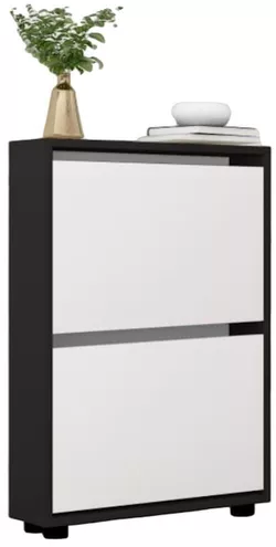 купить Полка для обуви Mobildor-Lux Leo Slim 100x16x86H cm Anthracite/White в Кишинёве 