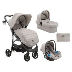 Carucior 3 in 1 Kikka Boo Selina, Gri deschis