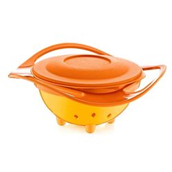 cumpără Seturi pentru hrănire bebelușilor BabyJem 350 Bol multifunctional cu capac si rotire 360 grade Amazing Bowl Oranj în Chișinău 