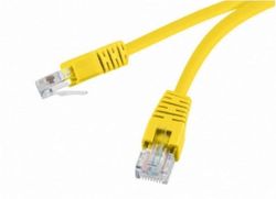 1 m, Patch Cord  Yellow, PP12-1M/Y, Cat.5E, Cablexpert, molded strain relief 50u" plugs