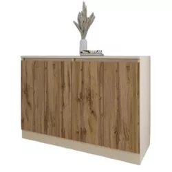 cumpără Comodă Smartex (16452) Т8 120cm Ivory+Stejar Inchis în Chișinău 