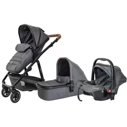 купить Детская коляска BabyGo BGO-6701 3 in 1 Simplex Grey Melange в Кишинёве 