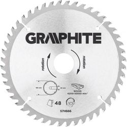 купить Диск отрезной Graphite 57H666 Disc circular pentru lemn, 185x30mm, 48 dinti в Кишинёве 