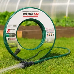 cumpără Furtun Technoworker VOR83203 de gradina PVC 1/2x30m cu 4 duze in set în Chișinău 