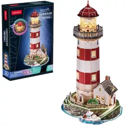 купить Конструктор Cubik Fun L540h 3D puzzle Far cu iluminare LED, 72 elemente в Кишинёве 