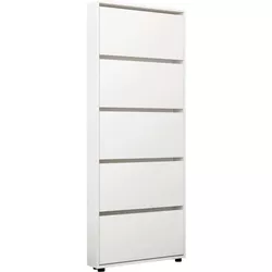 купить Полка для обуви Mobildor-Lux Leo Slim 70x16x203H cm White в Кишинёве 