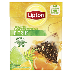 Чай черный в пирамидках Lipton Citrus, 20 шт