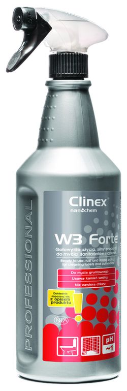Clinex W3 Forte 1л чистка туалетов и ванных комнат