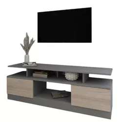 cumpără Comodă TV Smartex (16526) Т9 160cm TV Grafit+Stejar Deschis în Chișinău 