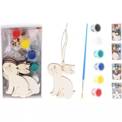 купить Набор для творчества Promstore 54834 Творческий набор Кролик (фигурка, кисточка, краски) в Кишинёве 