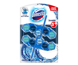 Блок для очищения унитаза Domestos Power 5+ Ocean Blue, 2 шт x 53 г