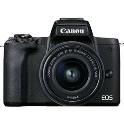 cumpără Aparat foto mirrorless Canon EOS M50 Mark II + 15-45 f/3.5-6.3 IS STM Black (4728C043) în Chișinău 