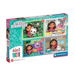 купить Пазл Clementoni Puzzle 4in 1 Gabby's Dollhouse (21524) в Кишинёве 